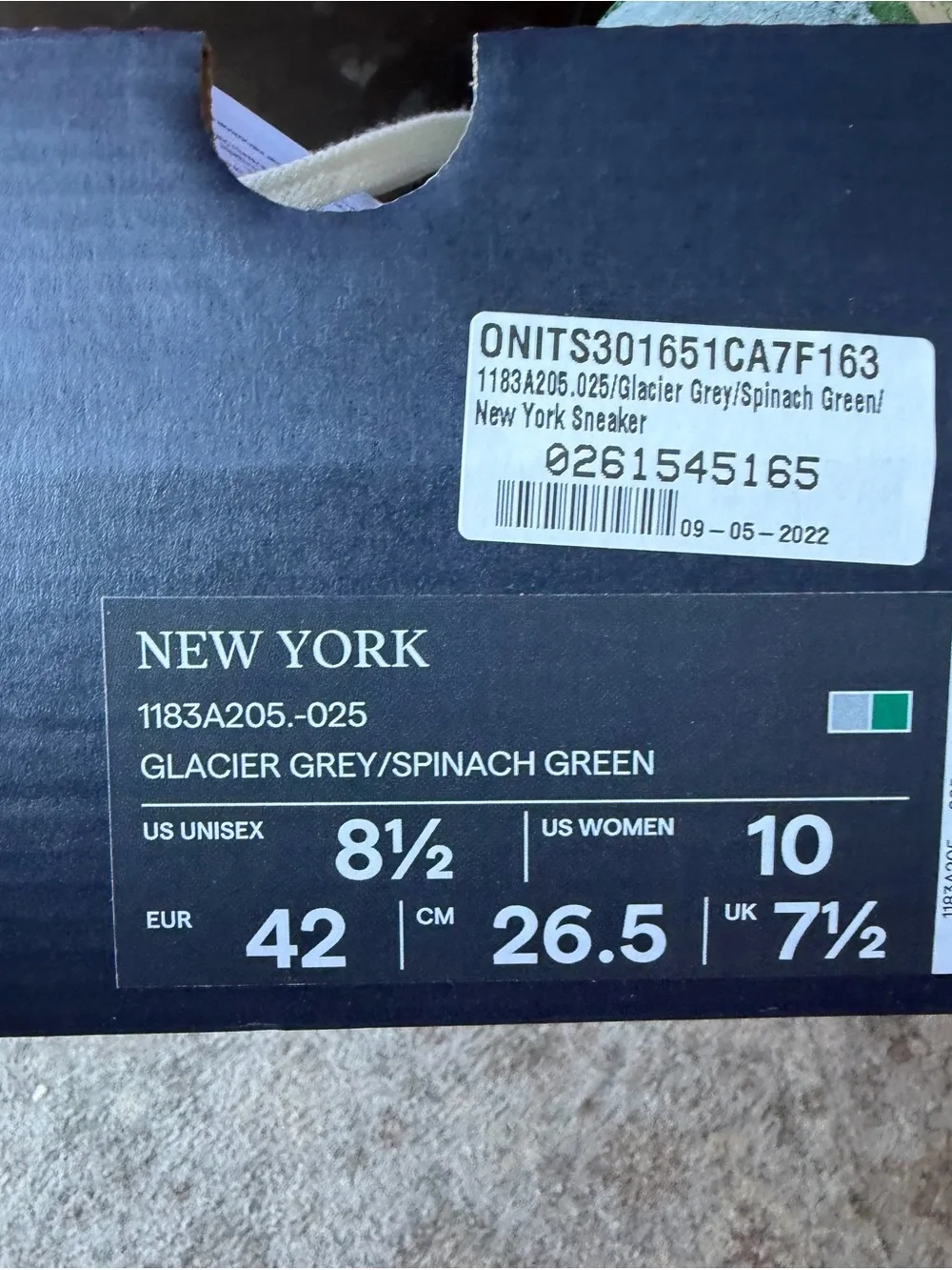 Brand new in box - Onitsuka Tiger New York  Retro Runner Sneakers - Green & Gray